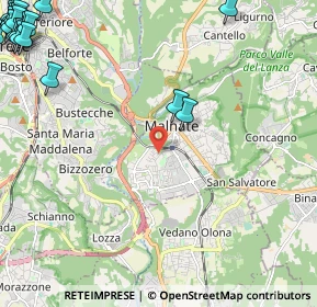 Mappa Via Cagnoni, 21046 Malnate VA, Italia (3.9615)