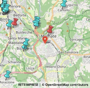 Mappa Via Cagnoni, 21046 Malnate VA, Italia (3.431)
