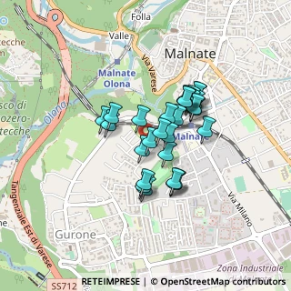 Mappa Via Cagnoni, 21046 Malnate VA, Italia (0.31286)