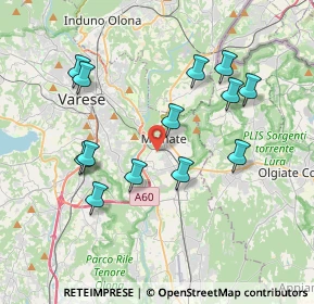Mappa Via Cagnoni, 21046 Malnate VA, Italia (3.70308)