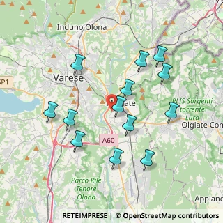 Mappa Via General Cadorna, 21046 Malnate VA, Italia (3.68077)