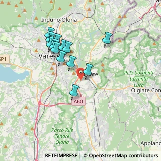 Mappa Via General Cadorna, 21046 Malnate VA, Italia (3.50929)