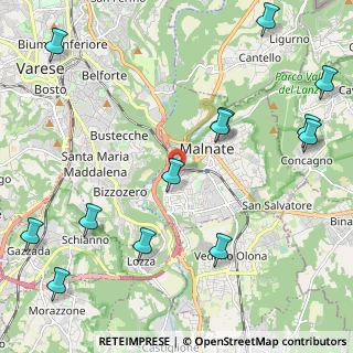 Mappa Via General Cadorna, 21046 Malnate VA, Italia (2.84)