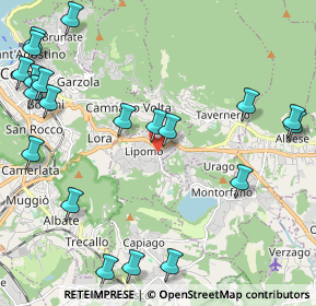 Mappa Via per Montorfano, 22030 Lipomo CO, Italia (2.81)