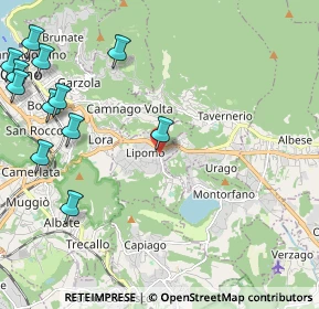 Mappa Via per Montorfano, 22030 Lipomo CO, Italia (2.9275)