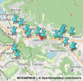 Mappa Via per Montorfano, 22030 Lipomo CO, Italia (2.06353)