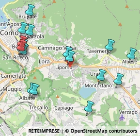 Mappa Via per Montorfano, 22030 Lipomo CO, Italia (2.51118)