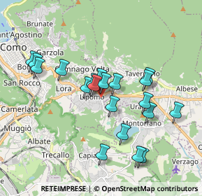 Mappa Via per Montorfano, 22030 Lipomo CO, Italia (1.688)