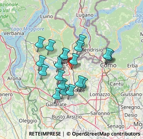 Mappa Via Monferrato, 21046 Malnate VA, Italia (10.8335)