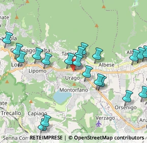 Mappa Via Urago, 22038 Tavernerio CO, Italia (2.238)