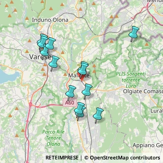Mappa Via Spalato, 21046 Malnate VA, Italia (3.68846)