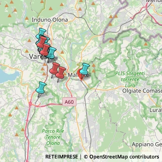 Mappa Via Spalato, 21046 Malnate VA, Italia (4.39188)