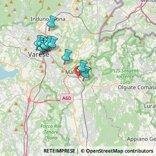 Mappa Via Spalato, 21046 Malnate VA, Italia (3.87)