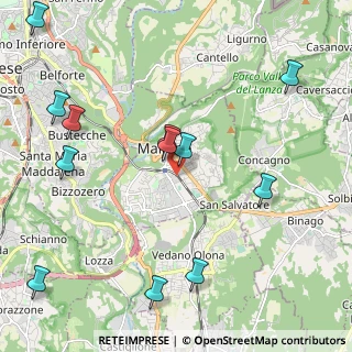 Mappa Via Spalato, 21046 Malnate VA, Italia (2.58333)