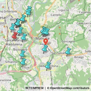 Mappa Via Spalato, 21046 Malnate VA, Italia (2.4045)