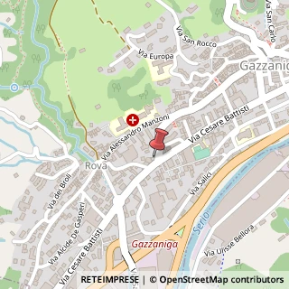 Mappa Via C. Battisti, 78, 24025 Gazzaniga, Bergamo (Lombardia)