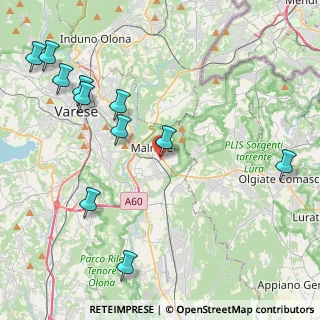 Mappa Via Acquedotto, 21046 Malnate VA, Italia (5.17273)
