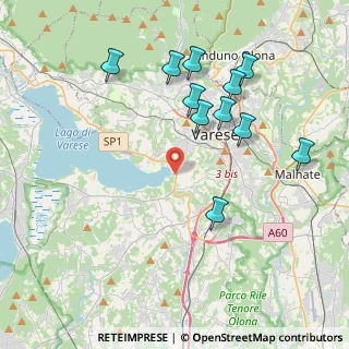 Mappa Via LungoLago di Capolago, 21100 Varese VA, Italia (4.07636)