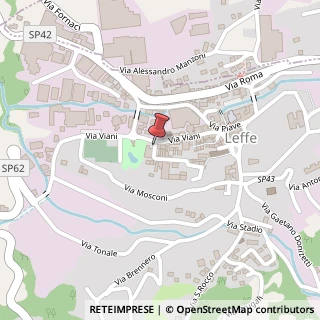 Mappa Via Viani, 28, 24026 Leffe, Bergamo (Lombardia)