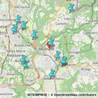 Mappa Via G. Marconi, 21046 Malnate VA, Italia (2.35167)