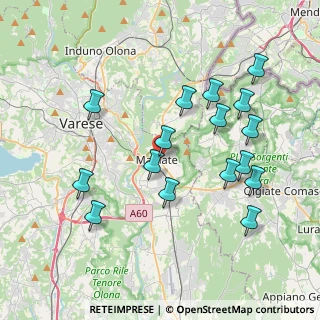 Mappa Via G. Marconi, 21046 Malnate VA, Italia (3.9425)