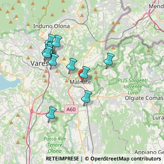 Mappa Via G. Marconi, 21046 Malnate VA, Italia (3.65385)