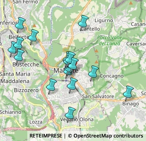 Mappa Vicolo Ronchi, 21046 Malnate VA, Italia (1.78294)