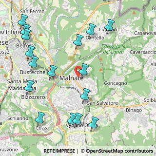 Mappa Vicolo Ronchi, 21046 Malnate VA, Italia (2.60438)