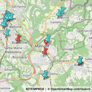 Mappa Vicolo Ronchi, 21046 Malnate VA, Italia (3.467)