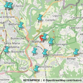 Mappa Via V. Alfieri, 21046 Malnate VA, Italia (2.85917)