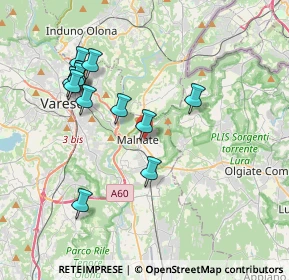 Mappa Vicolo Ronchi, 21046 Malnate VA, Italia (3.75)