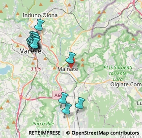 Mappa Via V. Alfieri, 21046 Malnate VA, Italia (4.58412)
