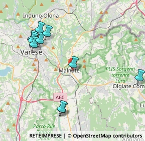 Mappa Vicolo Ronchi, 21046 Malnate VA, Italia (4.66545)