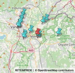 Mappa Vicolo Ronchi, 21046 Malnate VA, Italia (3.19077)