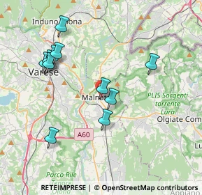 Mappa Vicolo Ronchi, 21046 Malnate VA, Italia (3.82909)