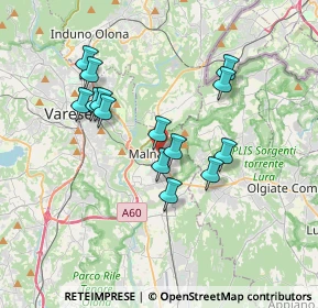 Mappa Via V. Alfieri, 21046 Malnate VA, Italia (3.14714)