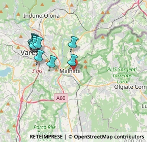 Mappa Via V. Alfieri, 21046 Malnate VA, Italia (3.87818)