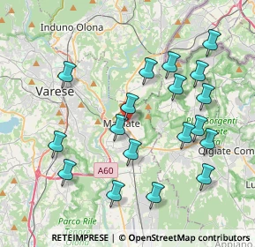 Mappa Via V. Alfieri, 21046 Malnate VA, Italia (4.06111)