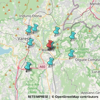 Mappa Via V. Alfieri, 21046 Malnate VA, Italia (3.09417)