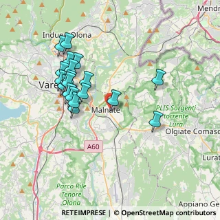Mappa Via V. Alfieri, 21046 Malnate VA, Italia (3.647)