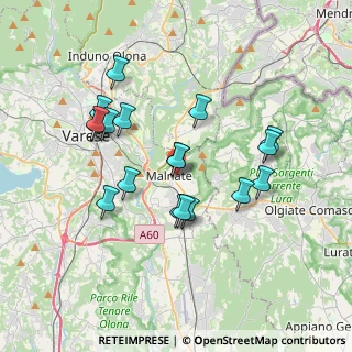 Mappa Vicolo Ronchi, 21046 Malnate VA, Italia (3.31222)