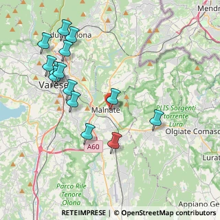 Mappa Via V. Alfieri, 21046 Malnate VA, Italia (4.385)