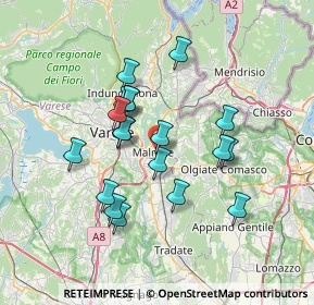 Mappa Via V. Alfieri, 21046 Malnate VA, Italia (6.06789)