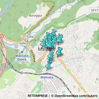 Mappa Via Garibaldi, 21046 Malnate VA, Italia (0.1665)