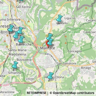 Mappa Via Bruno Giordano, 21046 Malnate VA, Italia (2.89583)