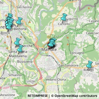 Mappa Via Garibaldi, 21046 Malnate VA, Italia (2.632)