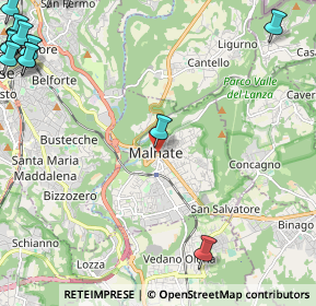 Mappa Via Bruno Giordano, 21046 Malnate VA, Italia (3.79143)