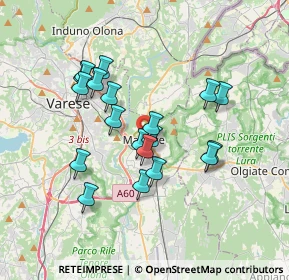 Mappa Via Garibaldi Giuseppe, 21046 Malnate VA, Italia (3.07842)