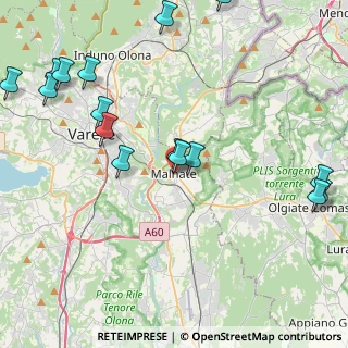 Mappa Via Garibaldi, 21046 Malnate VA, Italia (5.28375)