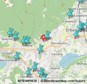 Mappa Via ai Campi, 22031 Albavilla CO, Italia (2.83944)